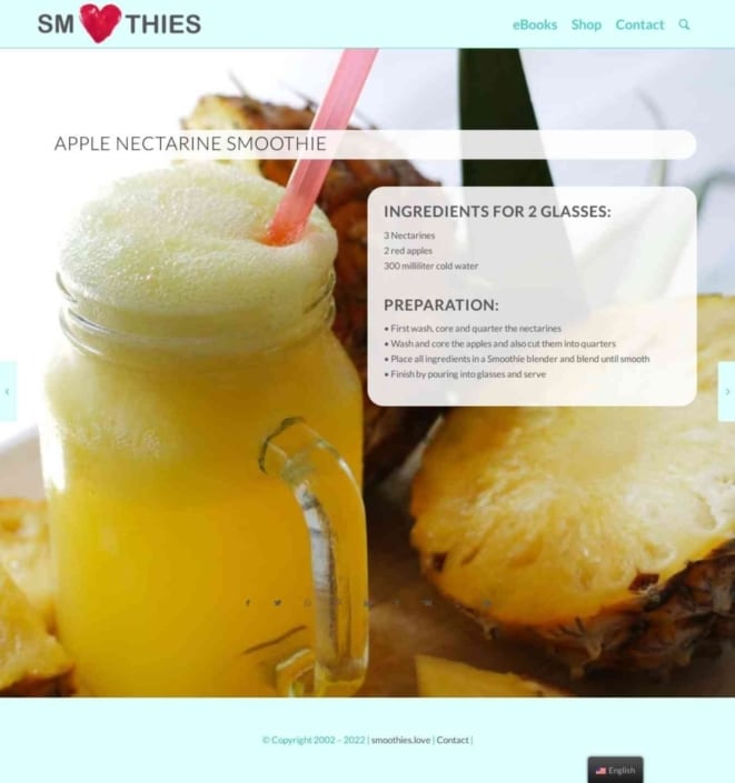 Appel nectarine Smoothie