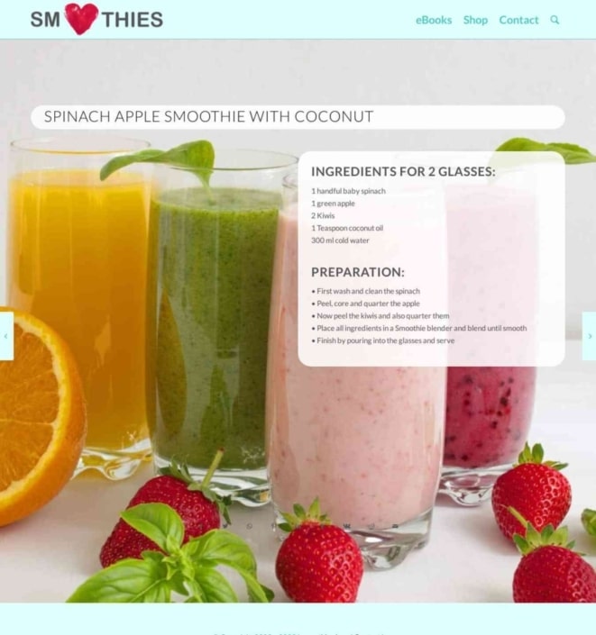 Spinazie-appel Smoothie met kokosnoot