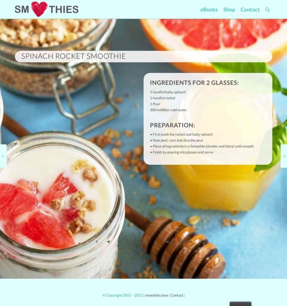 Spinach rocket Smoothie Smoothies Love