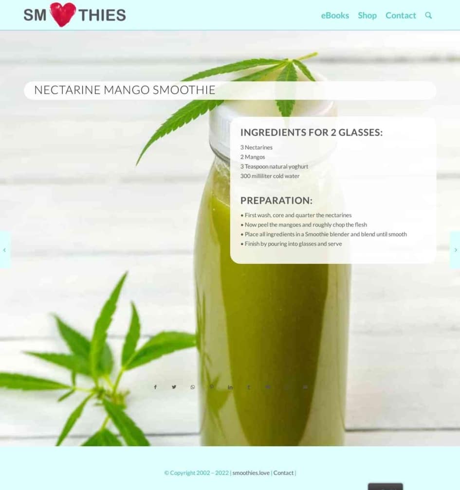 Nectarine mango Smoothie Smoothies Love