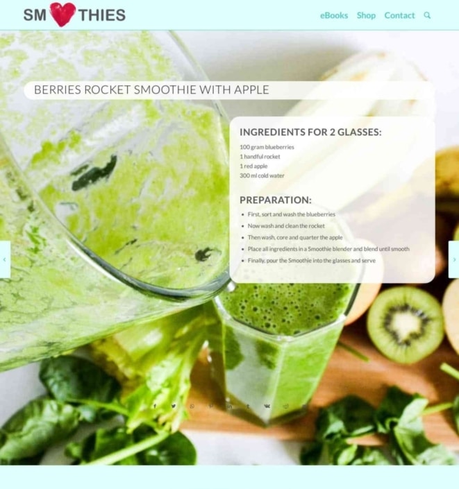 Bessen rucola Smoothie met appel