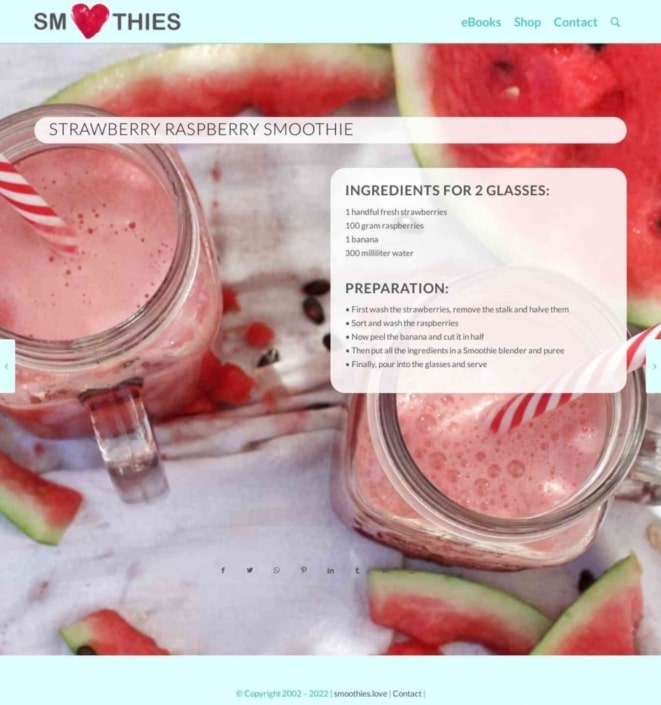 Smoothie aux fraises et framboises