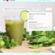 Pineapple apple Smoothie with fresh mint and water