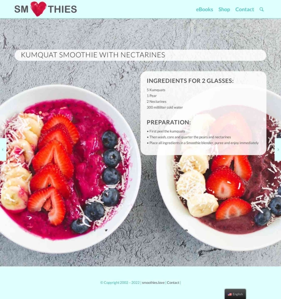 Kumquat Smoothie with nectarines Smoothies Love