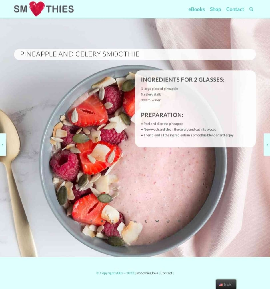 Pineapple and celery Smoothie Smoothies Love