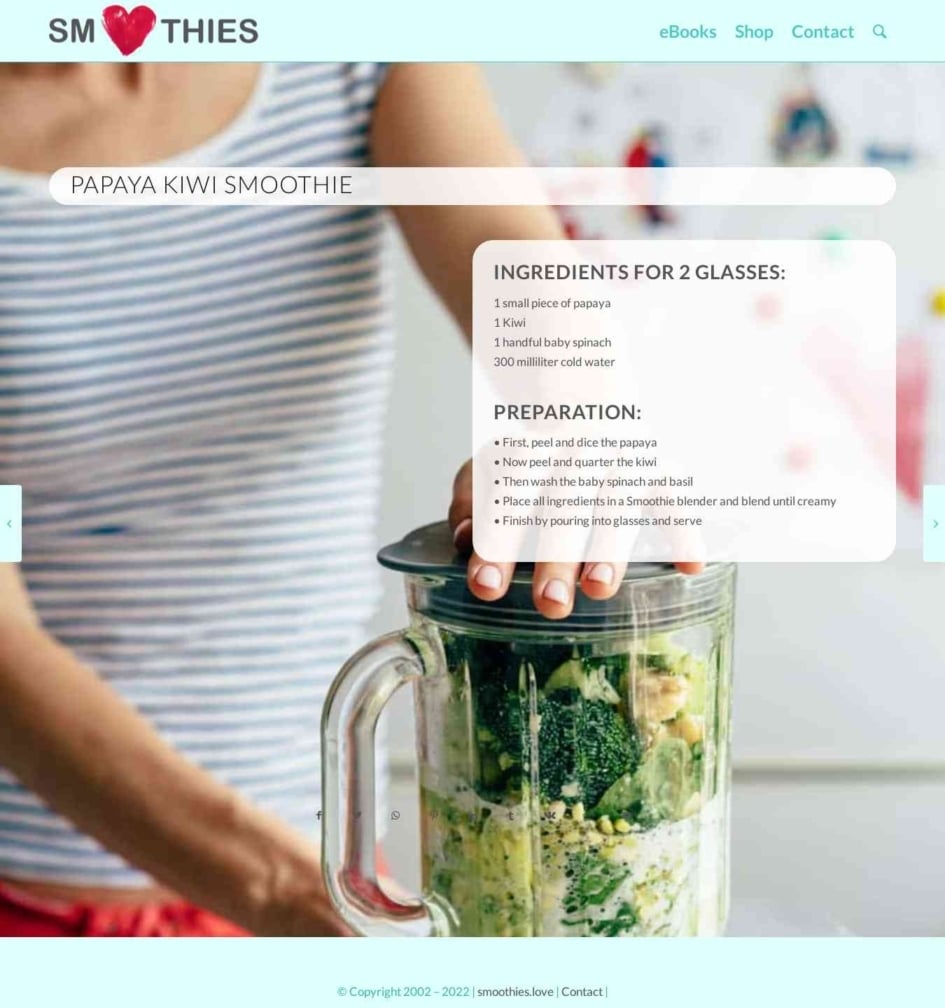 Papaya kiwi Smoothie Smoothies Love